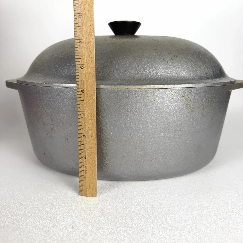 Vintage Club Aluminum Hammercraft 6 Qt Oval Roaster Dutch Oven Pan 15